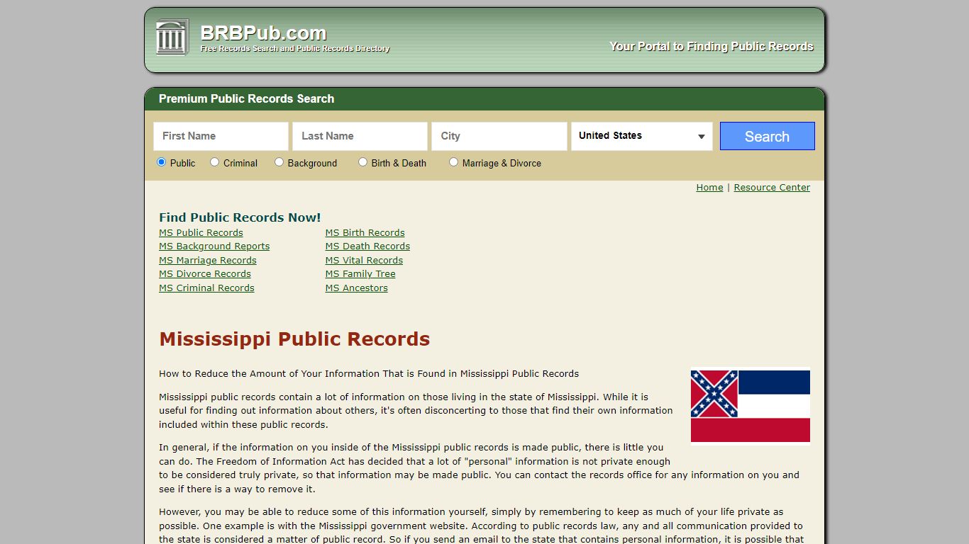 Free Mississippi Public Records | Search Criminal and ...